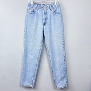 Vintage 90s Levi 550 Jeans Sz 10 Relaxed Taper Light Wash‎ Midrise Classic Denim